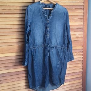 Lucky Brand Denim Tie Shirt Dress Sustainable